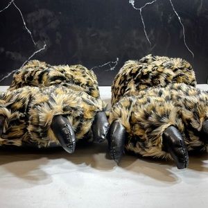 Unbranded Women’s Leopard Print Slipper Brown/Black sz 7/8